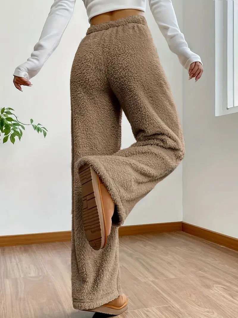 Pantaloni Larghi Casual in Khaki con Cintura Regolabile per Donne - Stile Autunnale Stile Italiano