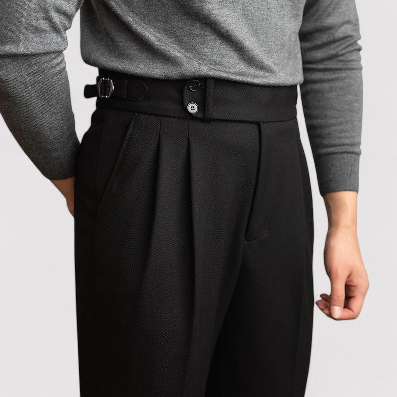 Pantaloni Eleganti in Lana Old Money per Uomo Stile Italiano