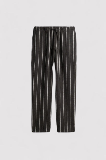 Pantaloni Estivi in Lino Traspirante con Coulisse per Uomo - Eleganza Classica e Comfort Stile Italiano