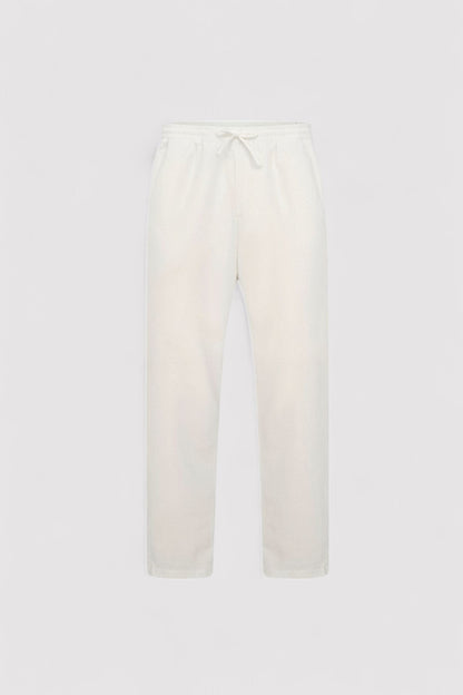 Pantaloni Uomo Vintage in Cotone e Lino con Coulisse - Eleganza e Comfort Stile Italiano