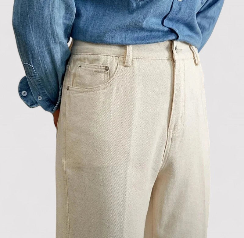 Pantaloni da uomo in cotone di lusso "Old Money" - Eleganza britannica senza tempo Stile Italiano