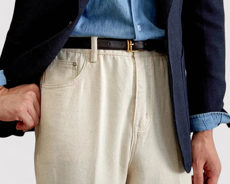 Pantaloni da uomo in cotone di lusso "Old Money" - Eleganza britannica senza tempo Stile Italiano