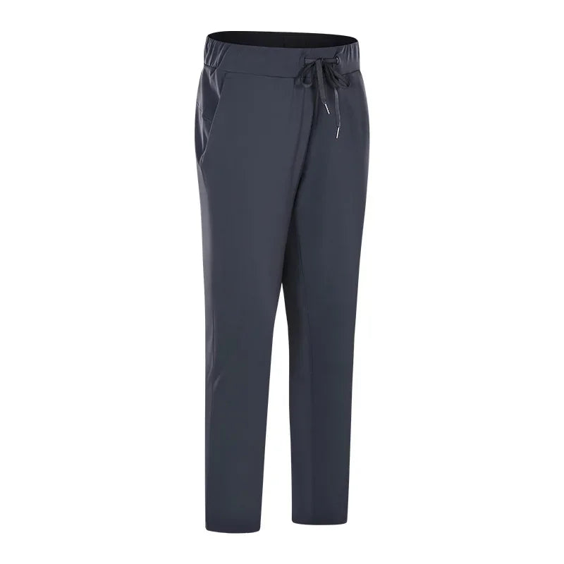 Pantaloni Casual Elasticizzati con Cordino per Donna - Stile Elegante per l'Autunno Stile Italiano