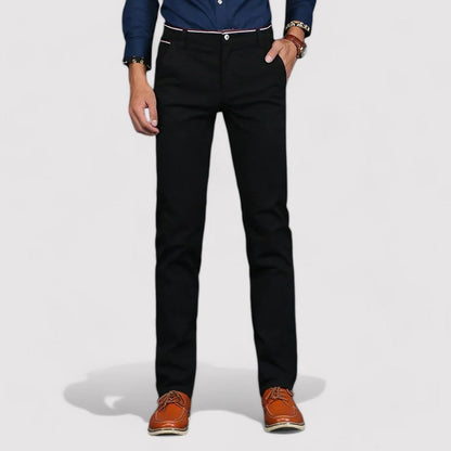 Pantaloni Eleganti in Cotone per Ufficio, Senza Fantasia, Comodi e Versatili Stile Italiano