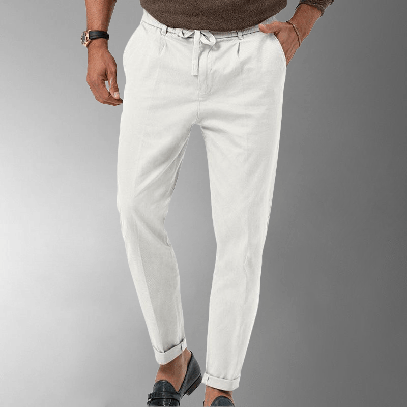 Pantaloni Estivi in Lino Traspirante per Uomo - Comfort e Stile per le Giornate Calde Stile Italiano