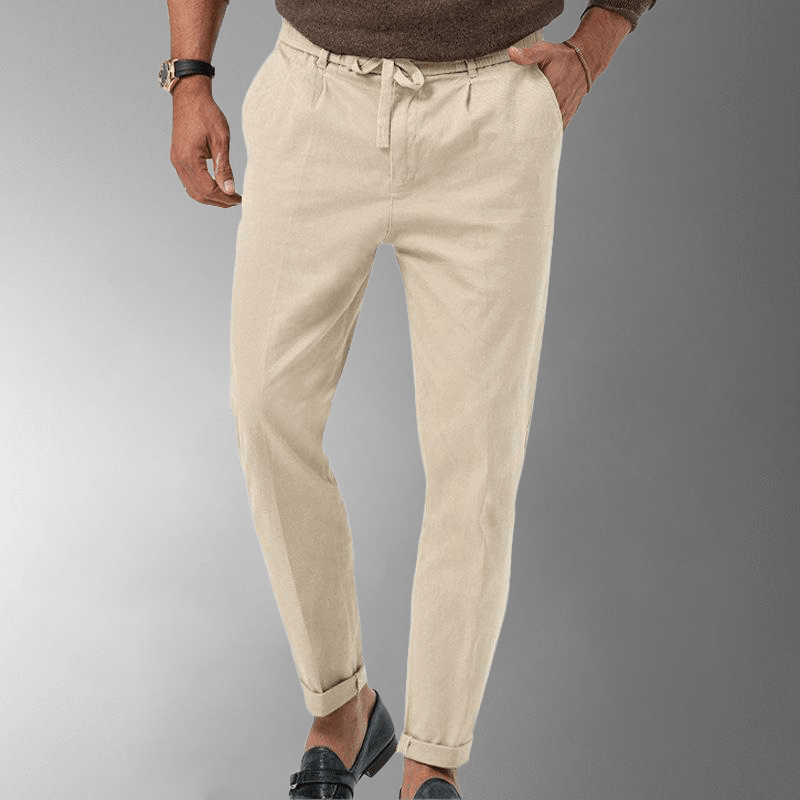 Pantaloni Estivi in Lino Traspirante per Uomo - Comfort e Stile per le Giornate Calde Stile Italiano