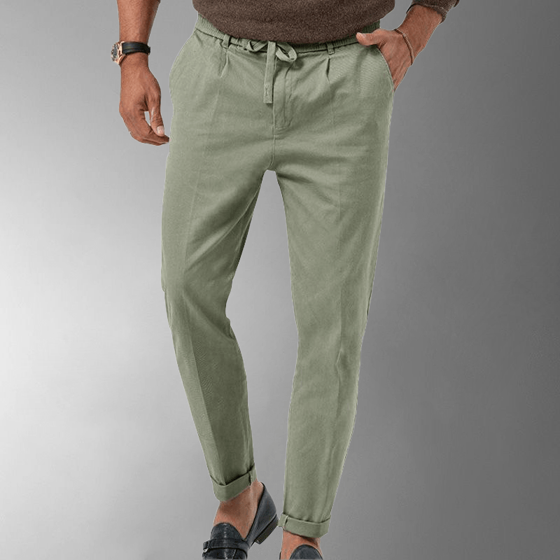 Pantaloni Estivi in Lino Traspirante per Uomo - Comfort e Stile per le Giornate Calde Stile Italiano