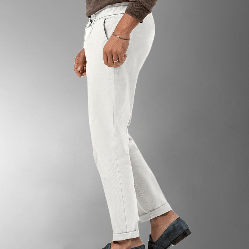 Pantaloni Estivi in Lino Traspirante per Uomo - Comfort e Stile per le Giornate Calde Stile Italiano