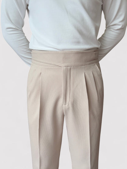 Pantaloni Gurkha Uomo a Vita Alta in Stile Classico - Eleganza Senza Tempo Stile Italiano