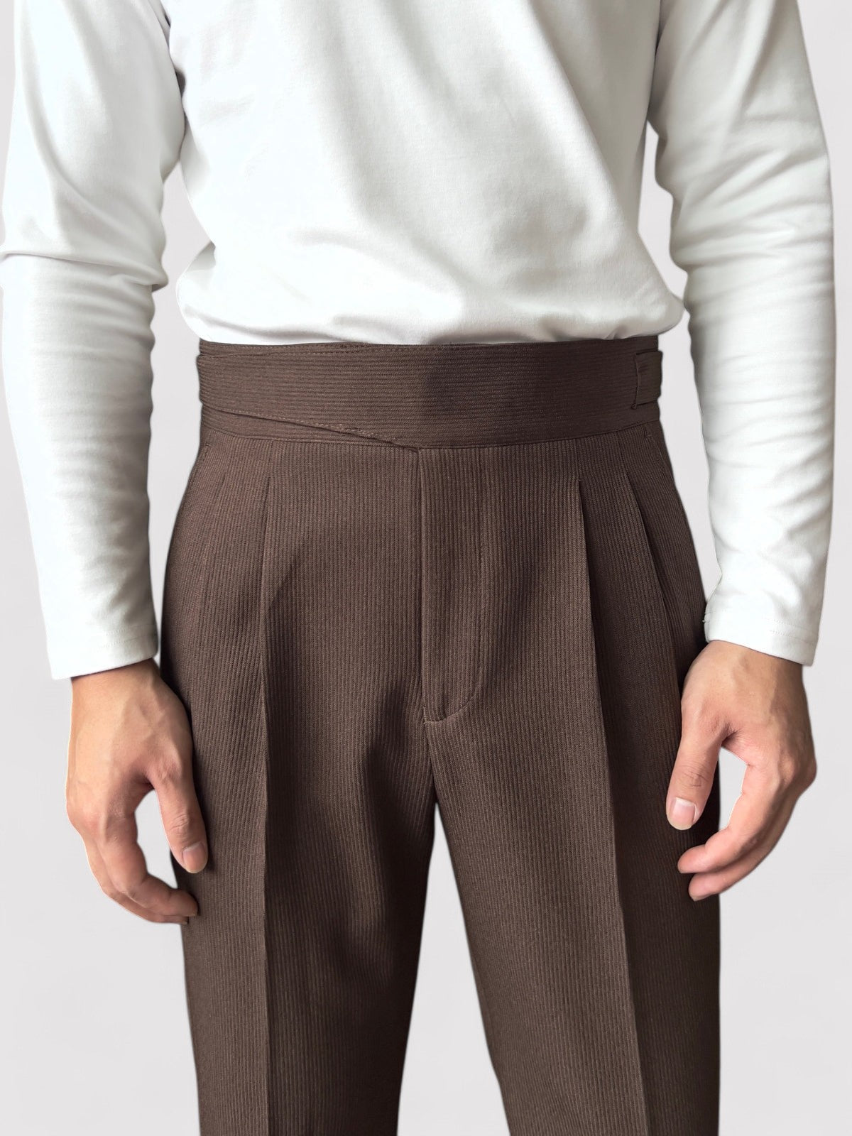 Pantaloni Gurkha Uomo a Vita Alta in Stile Classico - Eleganza Senza Tempo Stile Italiano