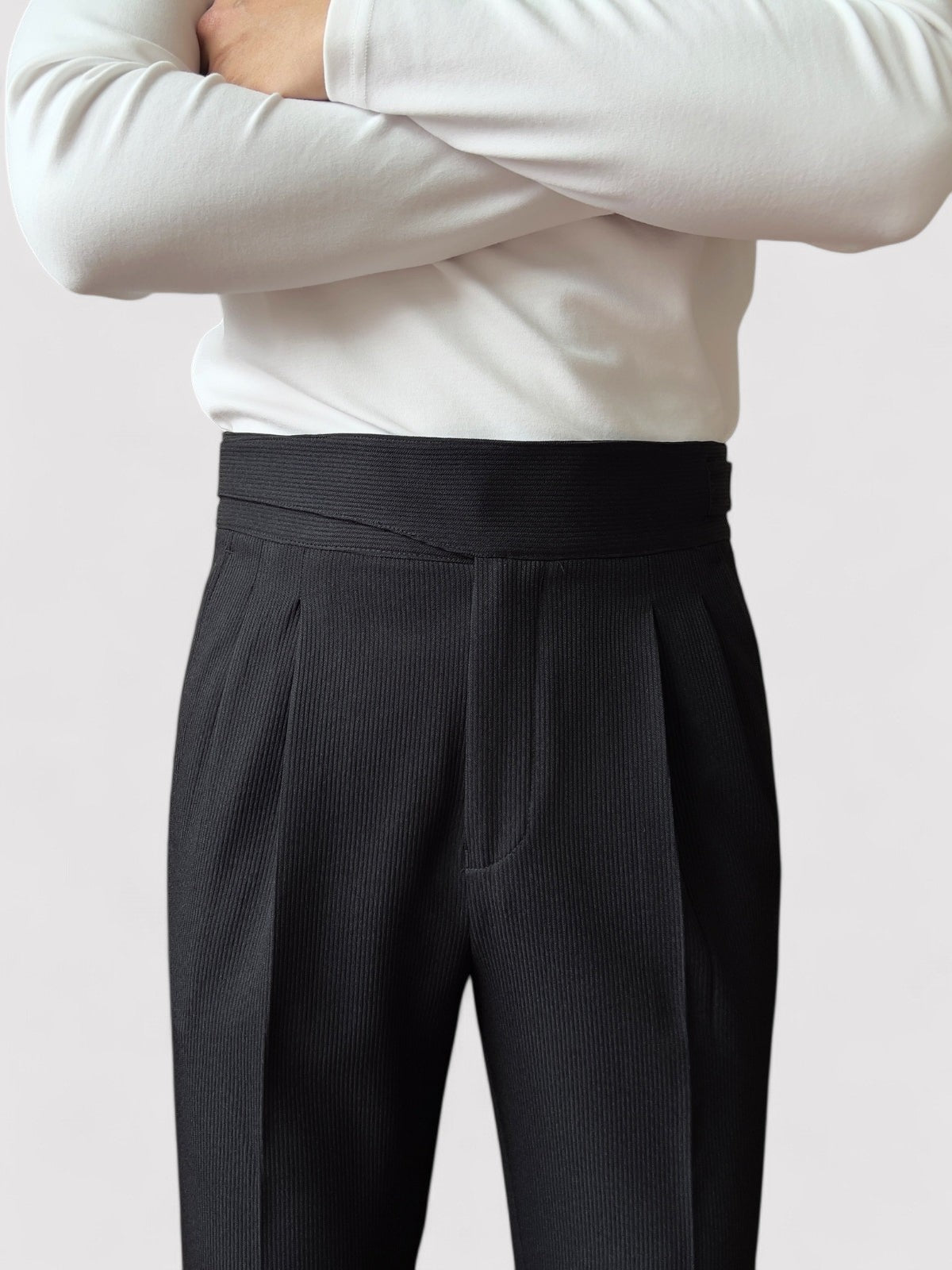 Pantaloni Gurkha Uomo a Vita Alta in Stile Classico - Eleganza Senza Tempo Stile Italiano