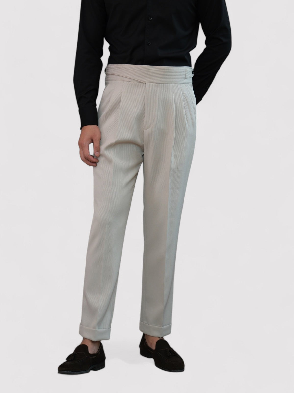 Pantaloni Gurkha Uomo a Vita Alta in Stile Classico - Eleganza Senza Tempo Stile Italiano