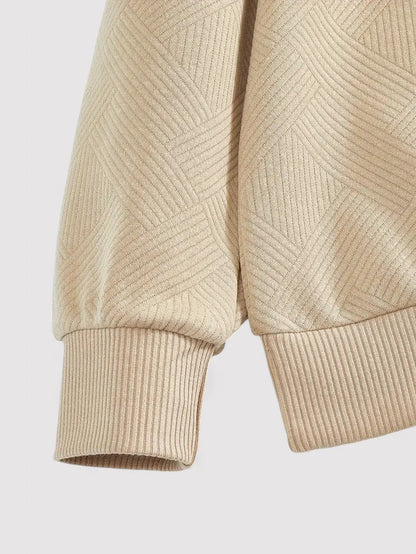 Pullover Jacquard Elegante con Zip per Uomo e Donna Stile Italiano