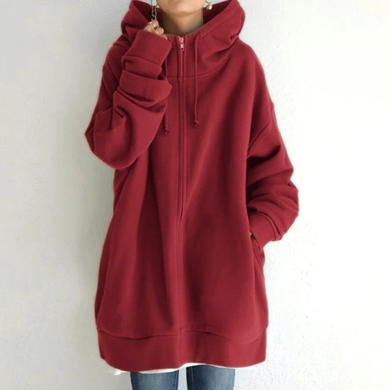 Sofia - Felpa oversize con cappuccio per un inverno caldo e alla moda