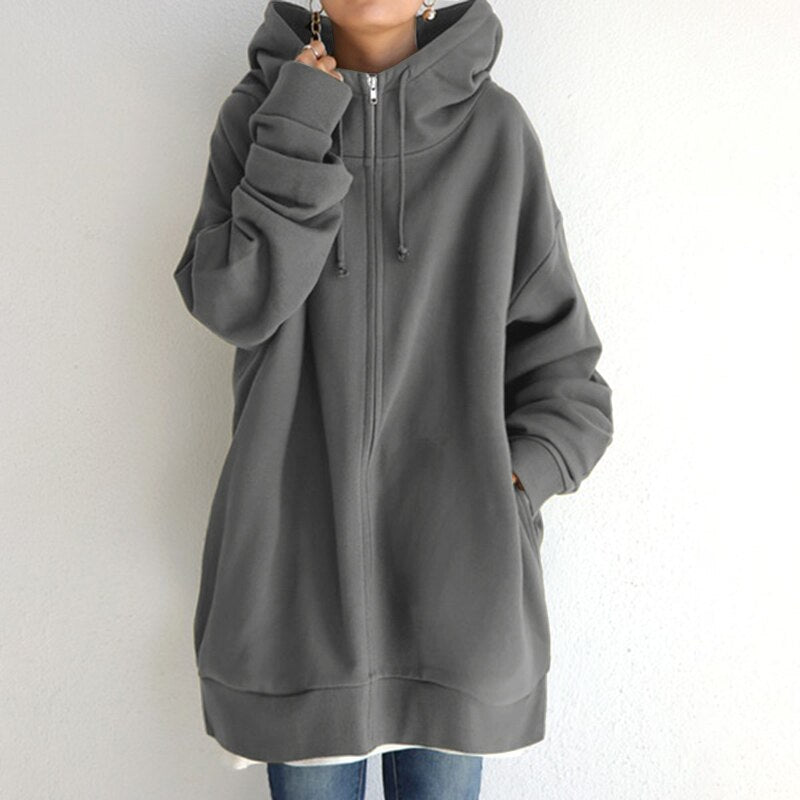 Sofia - Felpa oversize con cappuccio per un inverno caldo e alla moda