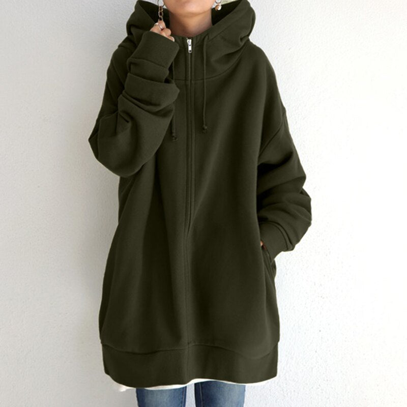 Sofia - Felpa oversize con cappuccio per un inverno caldo e alla moda