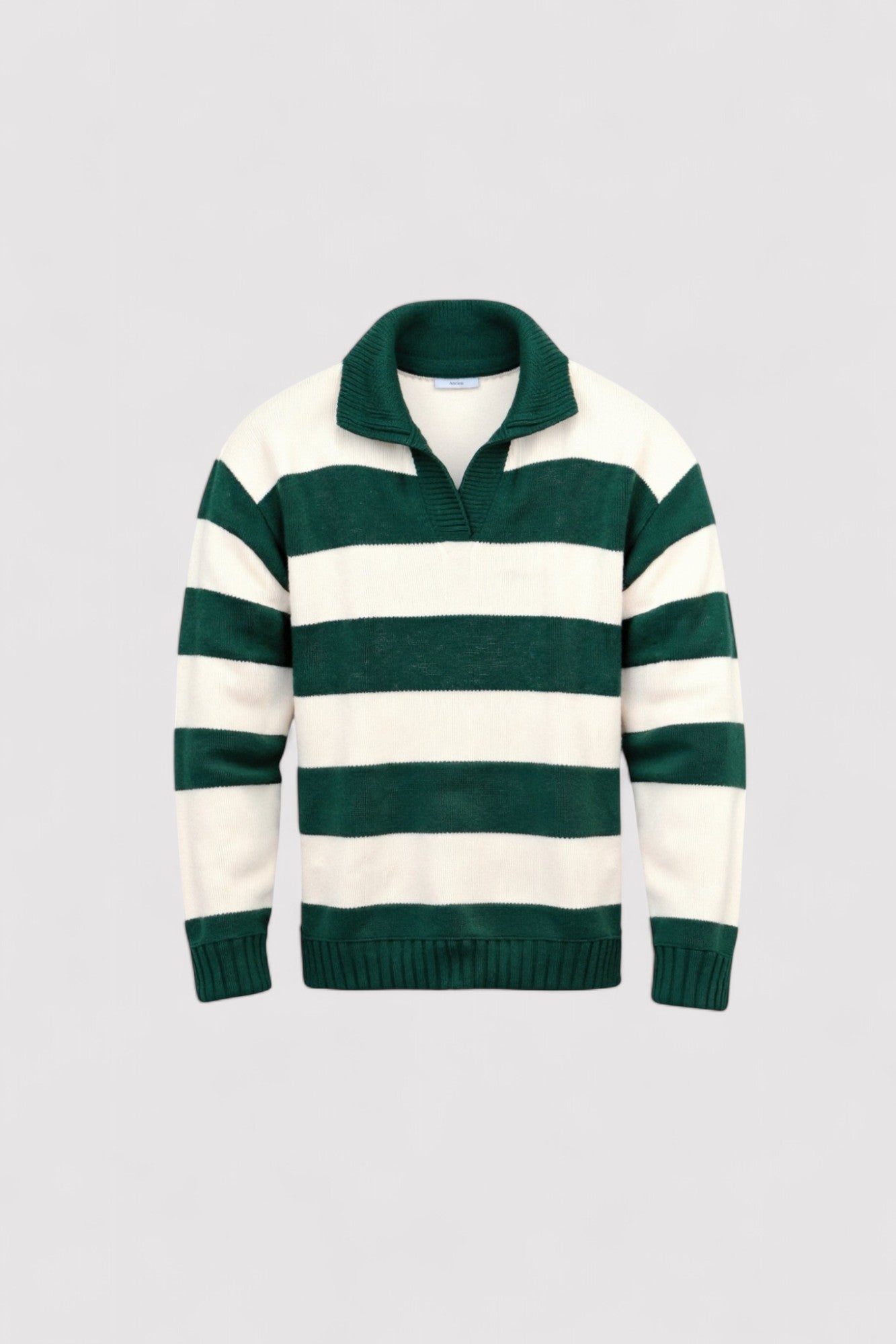 Pullover a Polo Striato per Uomo Stile Old Money - Eleganza Sottile e Comfort Moderno Stile Italiano