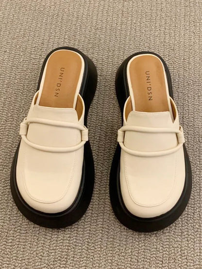 Scarpe Eleganti in Pelle con Plateau per Donna Stile Italiano