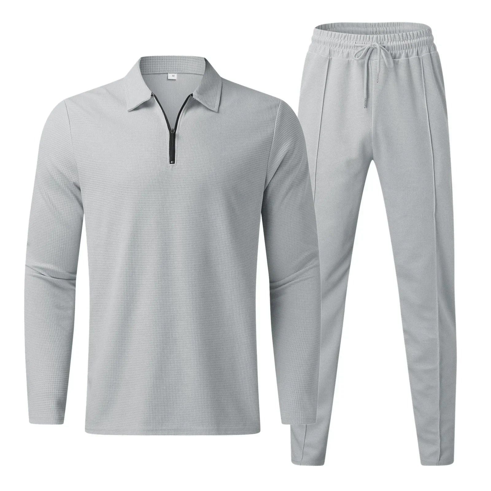 Completo Jogging Elegante per Uomo - Polo a Maniche Lunghe e Pantaloni Comodi Stile Italiano