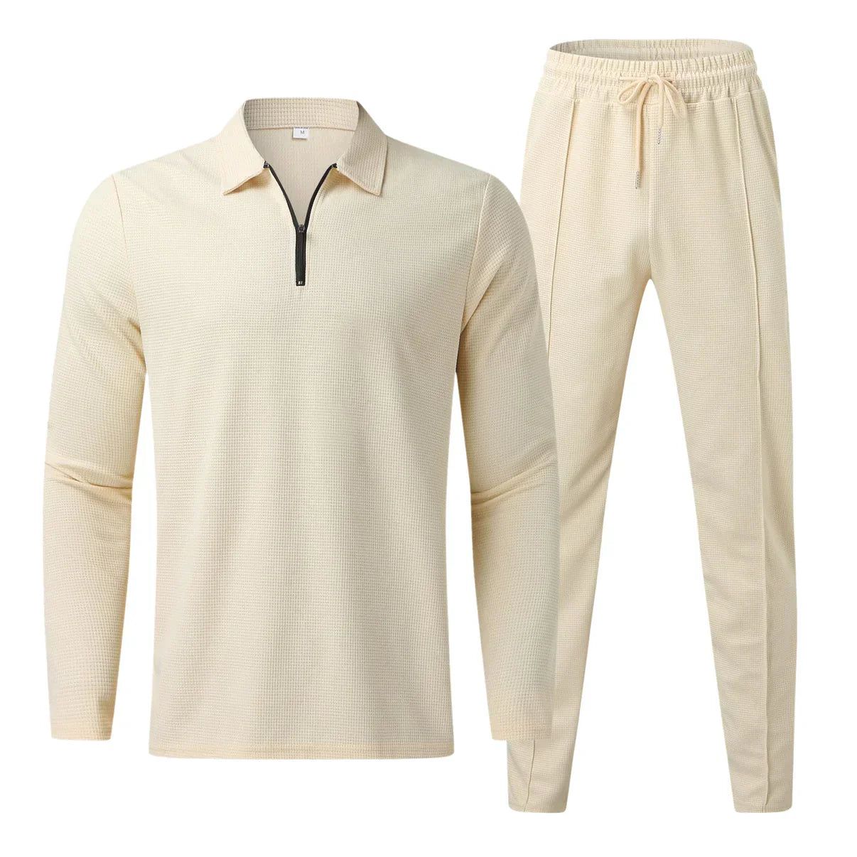 Completo Jogging Elegante per Uomo - Polo a Maniche Lunghe e Pantaloni Comodi Stile Italiano