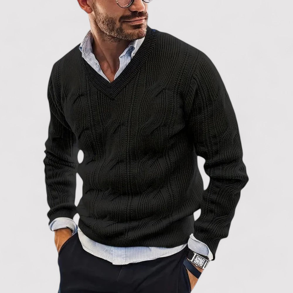 Maglione Elegante a Maniche Lunghe in Tricot per un Comfort Raffinato Stile Italiano