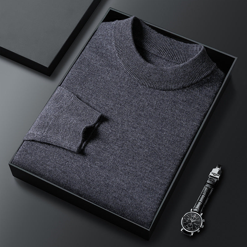 Maglione Elegante da Uomo in Cashmere con Collo Alto per Comfort e Stile Stile Italiano