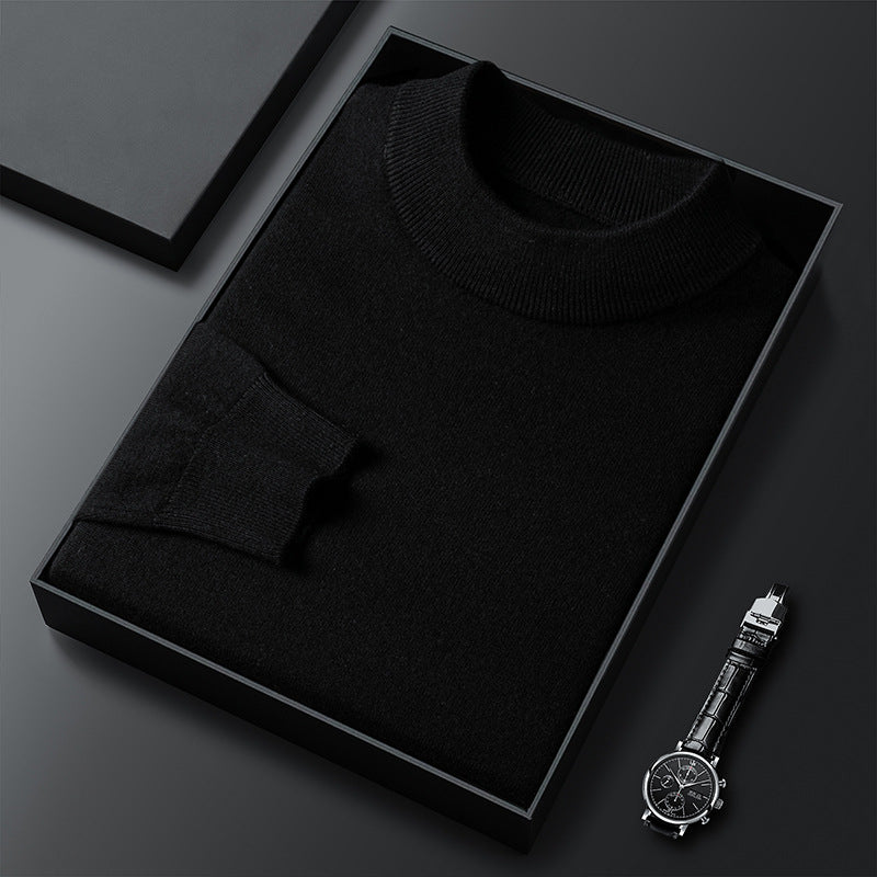 Maglione Elegante da Uomo in Cashmere con Collo Alto per Comfort e Stile Stile Italiano