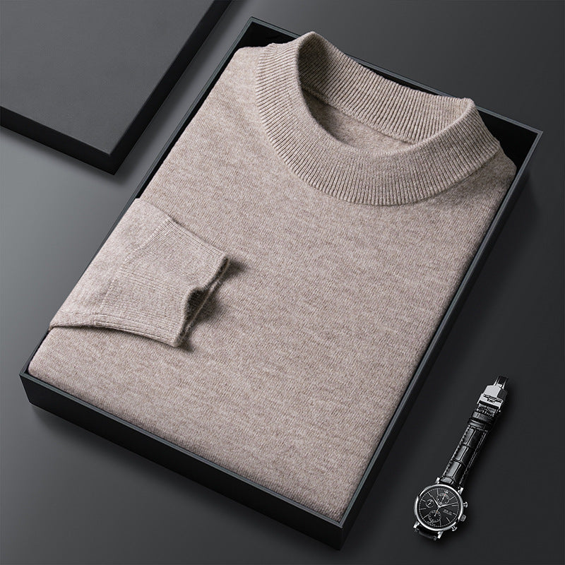 Maglione Elegante da Uomo in Cashmere con Collo Alto per Comfort e Stile Stile Italiano