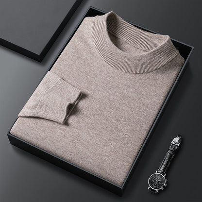 Maglione Elegante da Uomo in Cashmere con Collo Alto per Comfort e Stile Stile Italiano