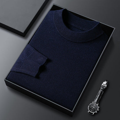 Maglione Elegante da Uomo in Cashmere con Collo Alto per Comfort e Stile Stile Italiano