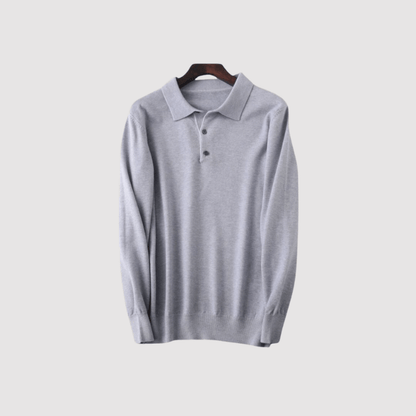 Maglione Polo di Lusso Elegante in Cashmere Stile Italiano