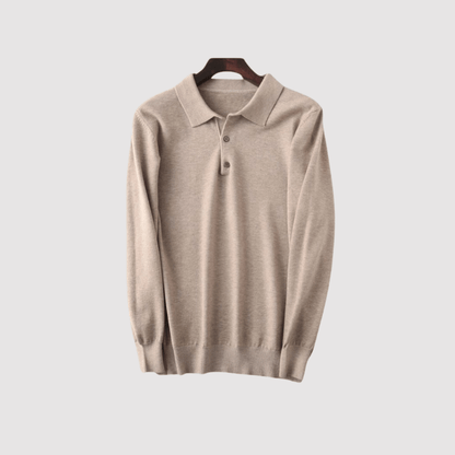 Maglione Polo di Lusso Elegante in Cashmere Stile Italiano