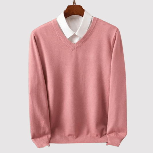 Maglione da Uomo in Viscosa con Scollatura a V, Elegante e Confortevole, Premium Stile Italiano