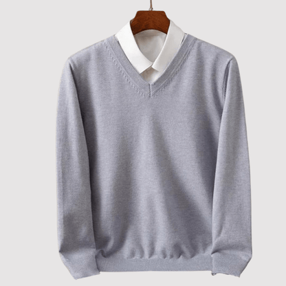 Maglione da Uomo in Viscosa con Scollatura a V, Elegante e Confortevole, Premium Stile Italiano
