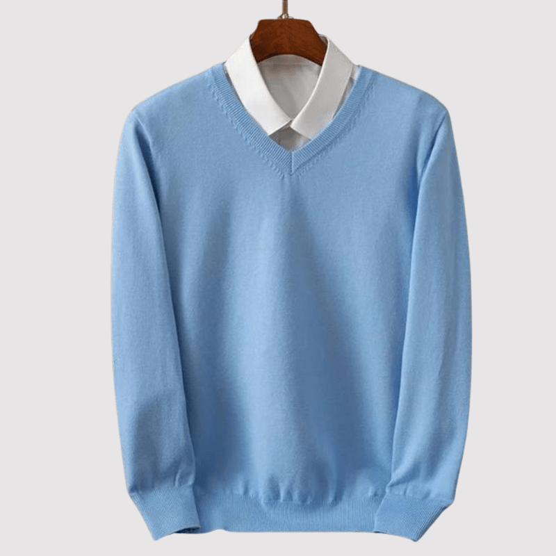 Maglione da Uomo in Viscosa con Scollatura a V, Elegante e Confortevole, Premium Stile Italiano