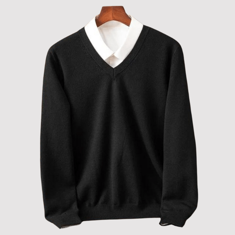 Maglione da Uomo in Viscosa con Scollatura a V, Elegante e Confortevole, Premium Stile Italiano