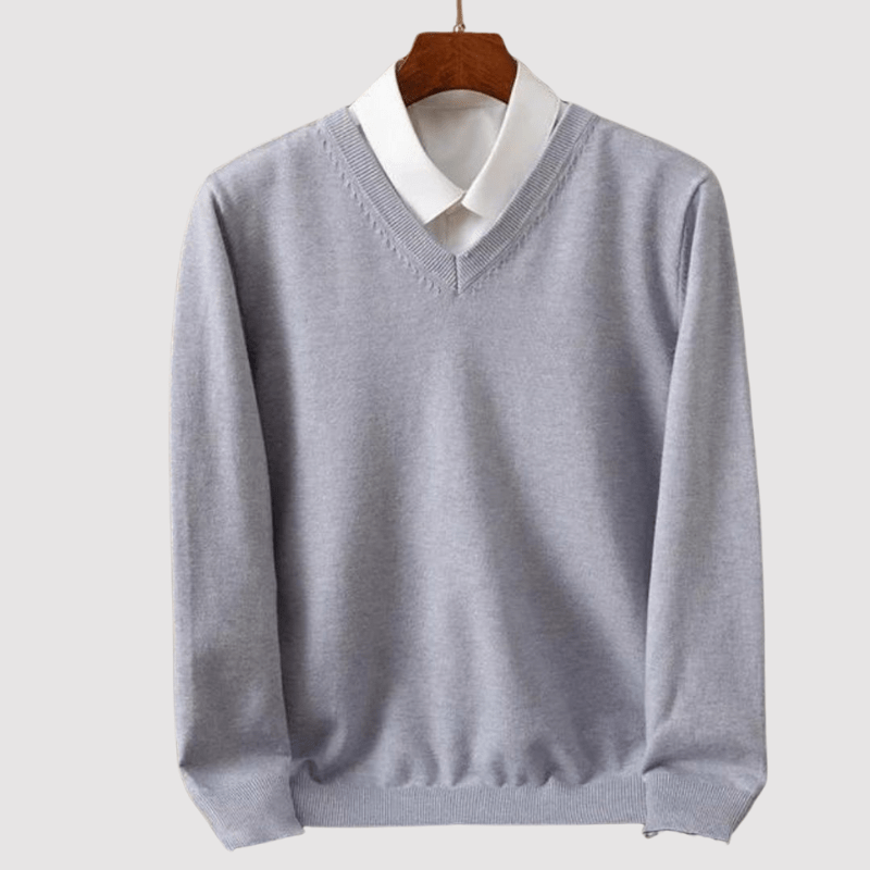 Maglione da Uomo in Viscosa con Scollatura a V, Elegante e Confortevole, Premium Stile Italiano
