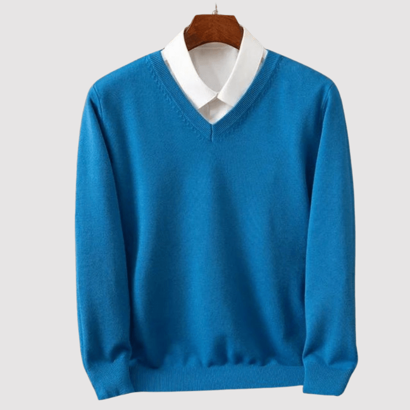 Maglione da Uomo in Viscosa con Scollatura a V, Elegante e Confortevole, Premium Stile Italiano