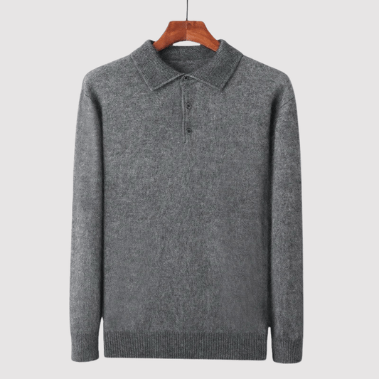 Maglione in Merino con Collo a Polo Old Money - Eleganza Classica e Comfort Stile Italiano