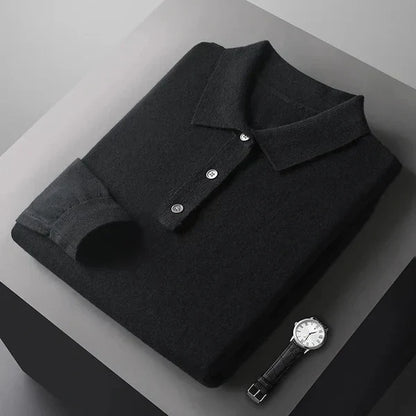 Polo di Cashmere Elegante con Maniche Lunghe - Comfort e Lusso Stile Italiano