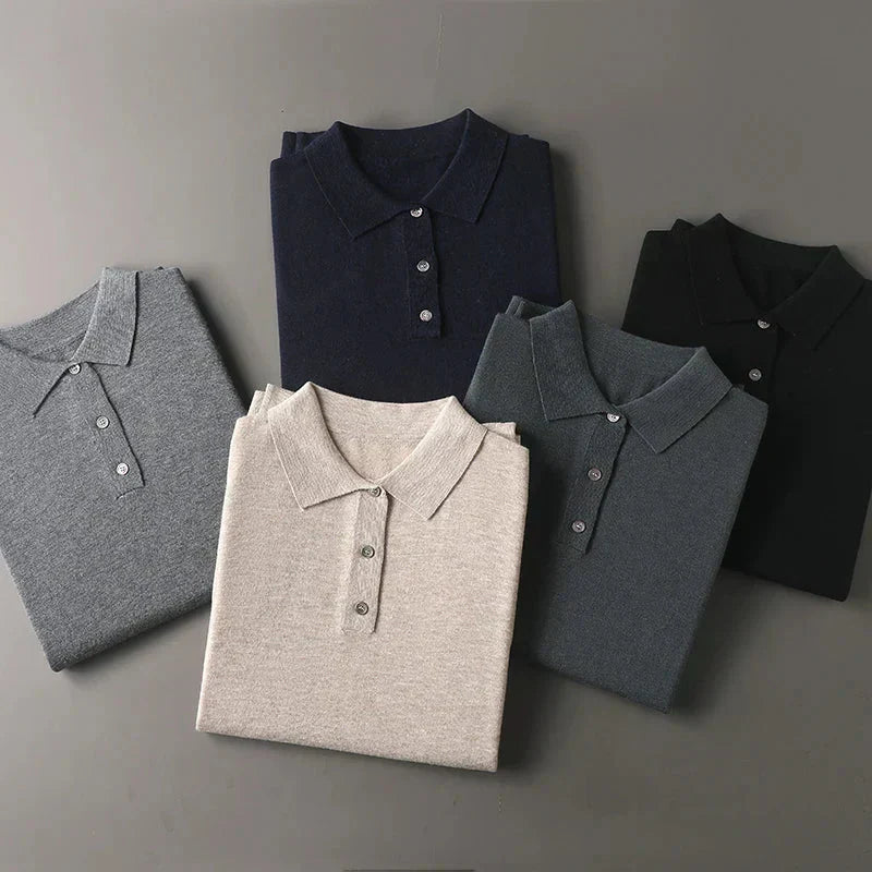 Polo di Cashmere Elegante con Maniche Lunghe - Comfort e Lusso Stile Italiano