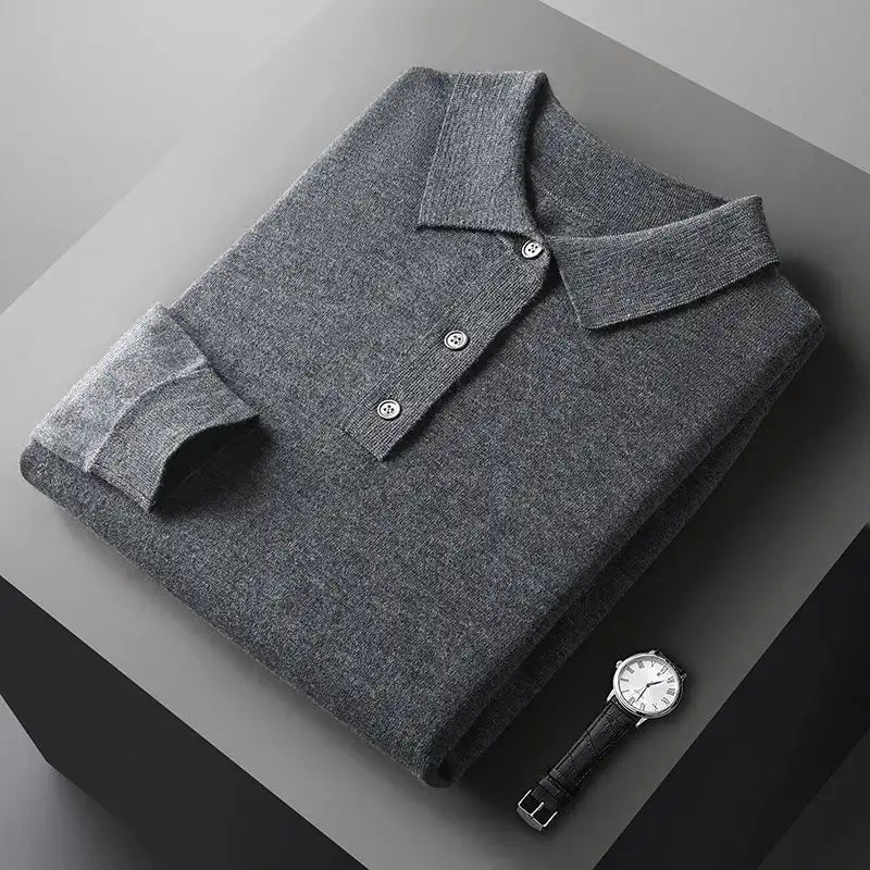 Polo di Cashmere Elegante con Maniche Lunghe - Comfort e Lusso Stile Italiano
