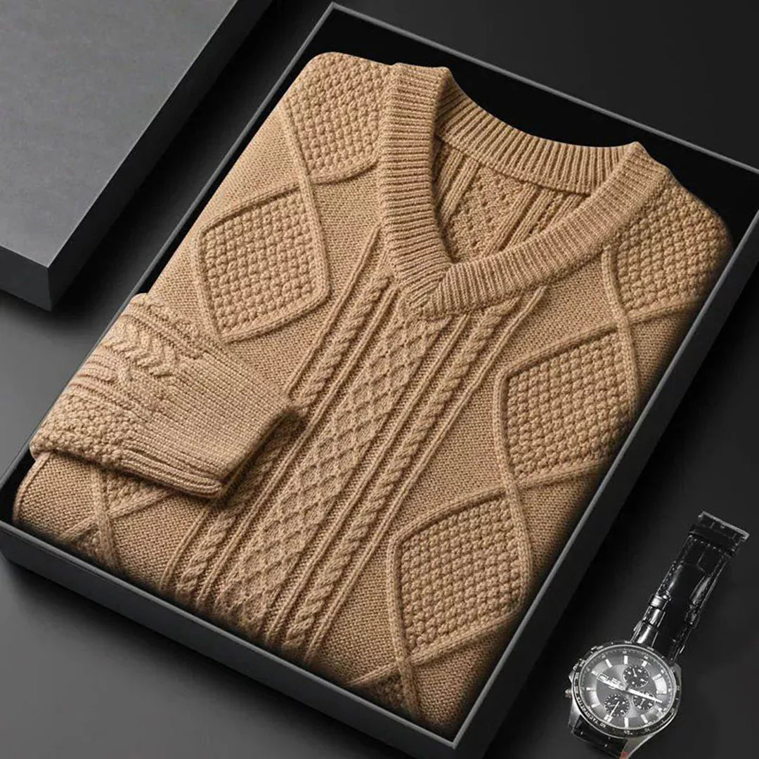 Maglione da Uomo in Maglia Morbida e Lussuosa - Comfort e Stile Elegante Stile Italiano