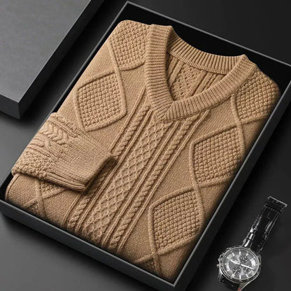 Maglione da Uomo in Maglia Morbida e Lussuosa - Comfort e Stile Elegante Stile Italiano