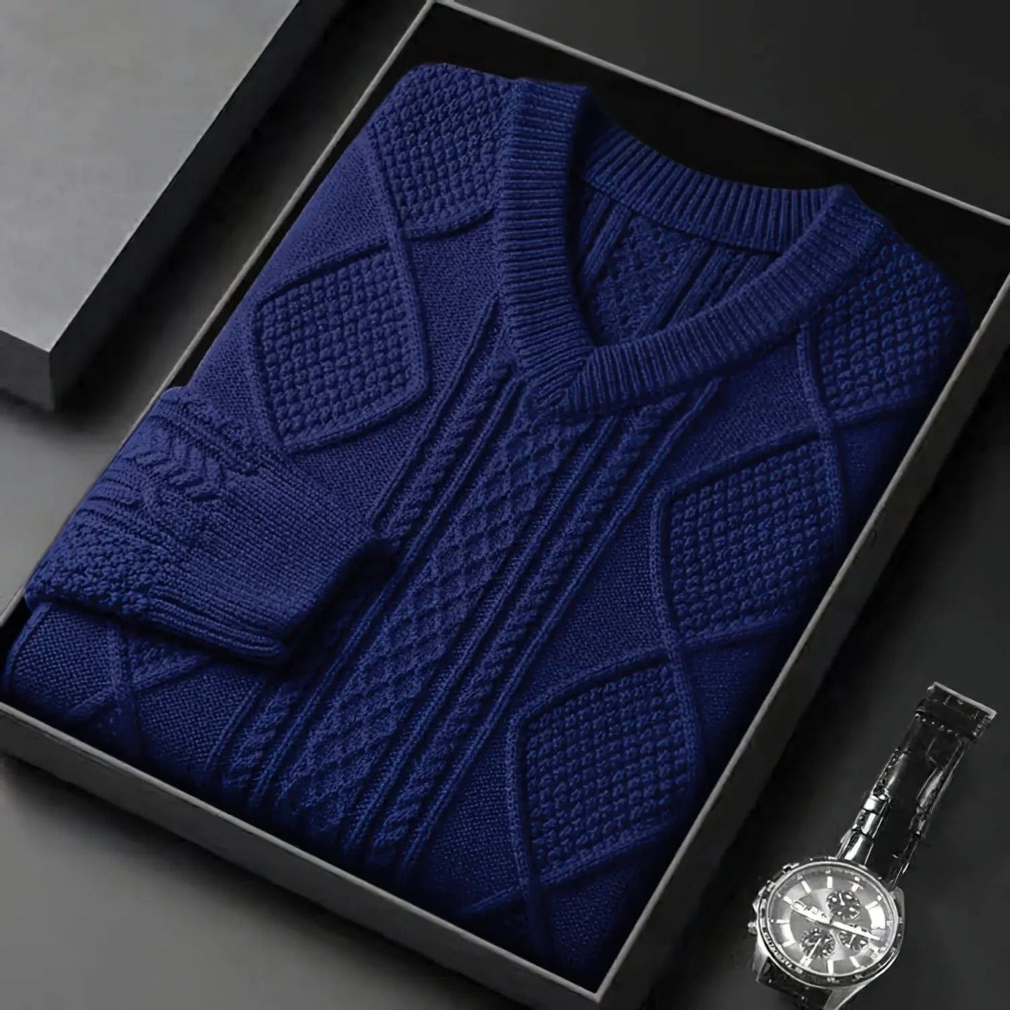 Maglione da Uomo in Maglia Morbida e Lussuosa - Comfort e Stile Elegante Stile Italiano