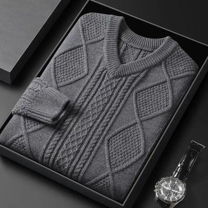 Maglione da Uomo in Maglia Morbida e Lussuosa - Comfort e Stile Elegante Stile Italiano