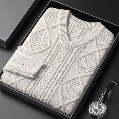 Maglione da Uomo in Maglia Morbida e Lussuosa - Comfort e Stile Elegante Stile Italiano