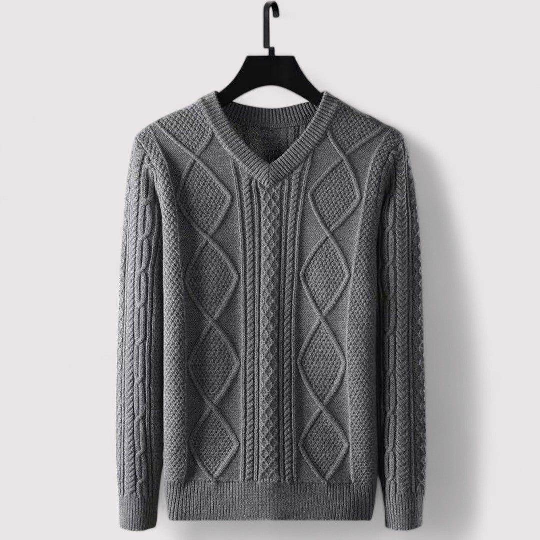Maglione da Uomo in Maglia Morbida e Lussuosa - Comfort e Stile Elegante Stile Italiano