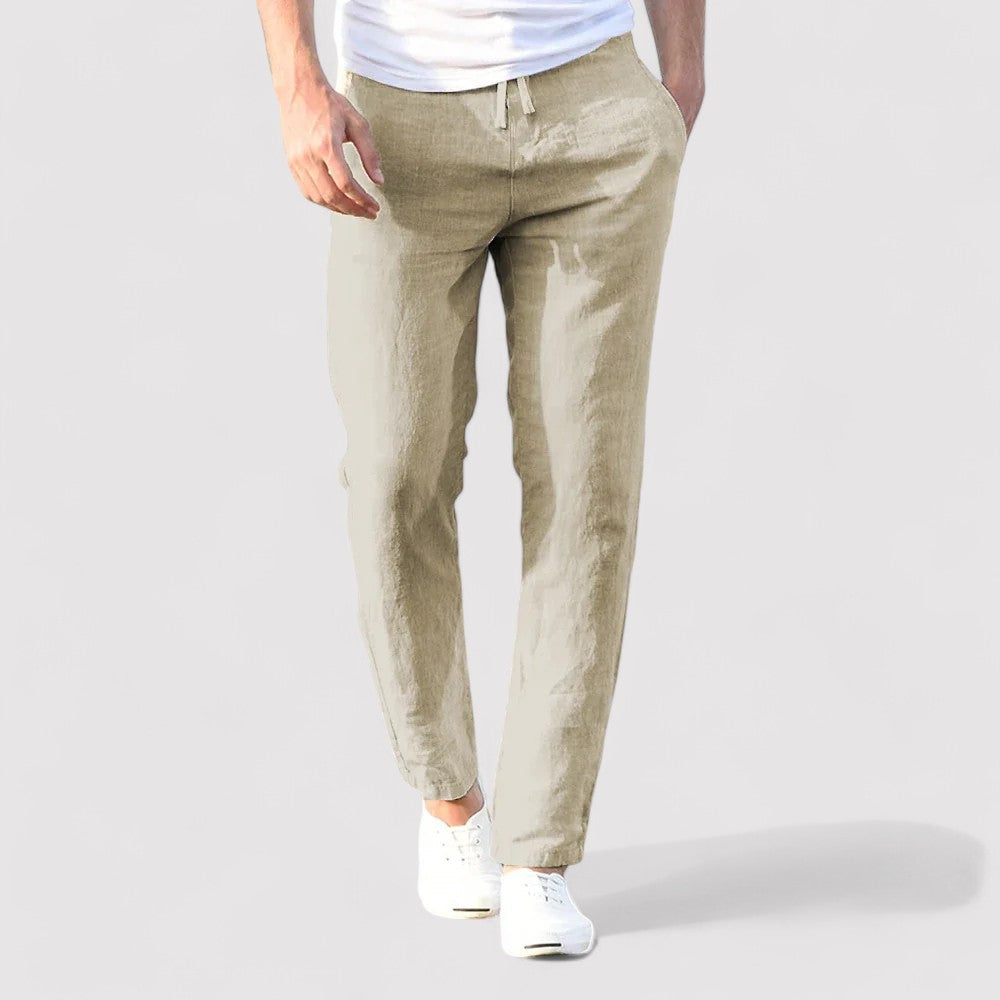 Pantaloni Estivi in Lino Eleganti per Uomo - Comfort e Stile Casual Stile Italiano