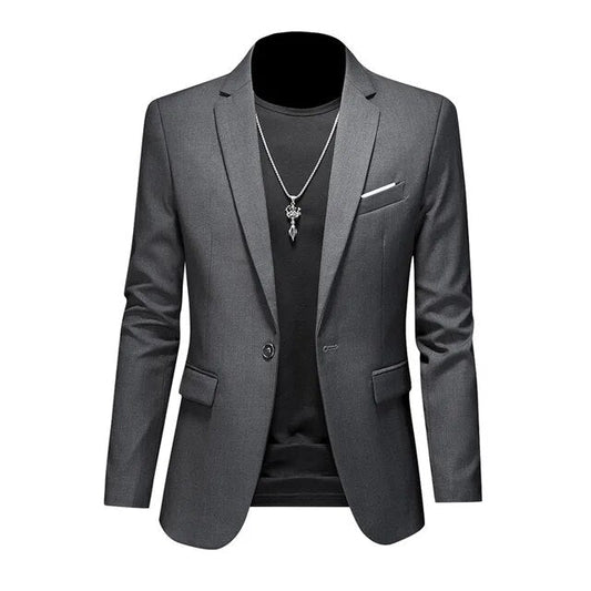 Blazer Elegante da Uomo con Chiusura a Bottone Singolo Stile Italiano